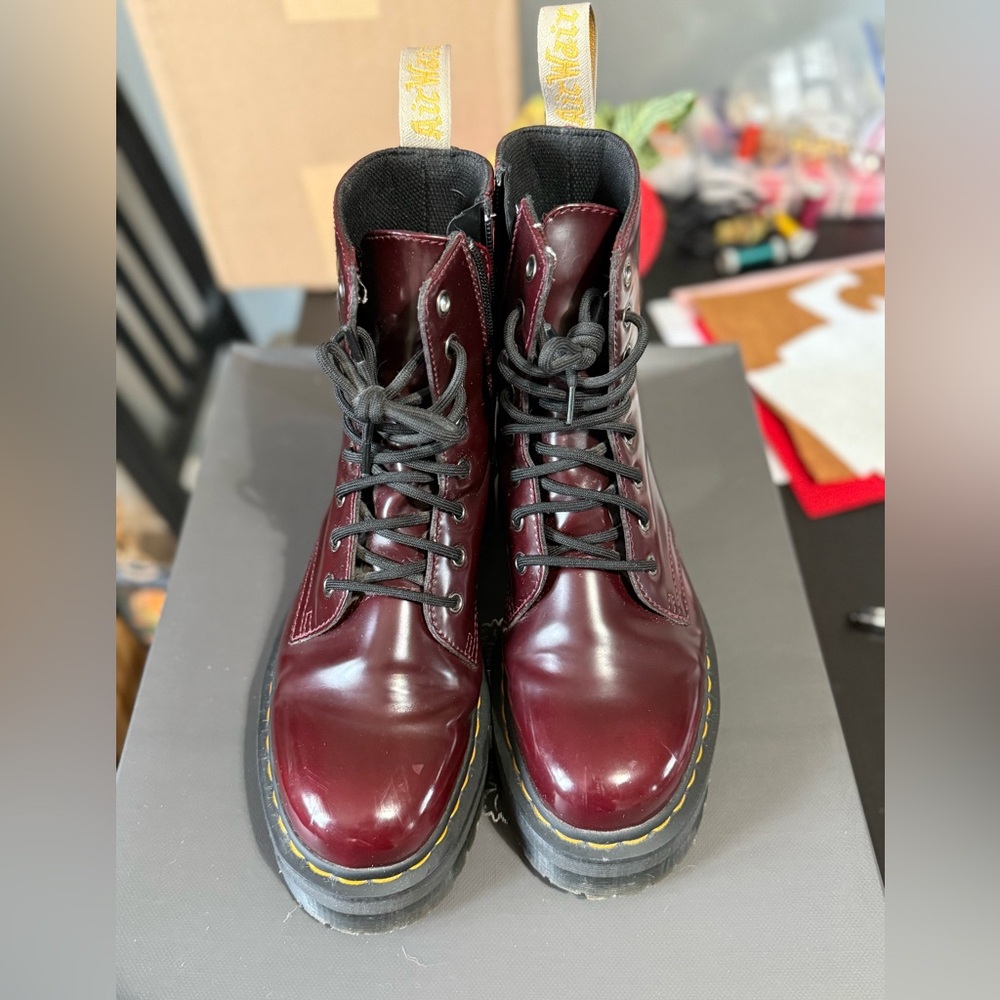Doc marten red Jadon boot size 9 women’s